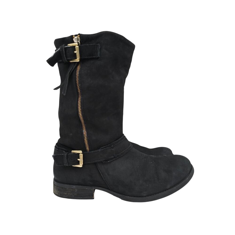 Steve Madden Kavilier Leather Boots Black 11